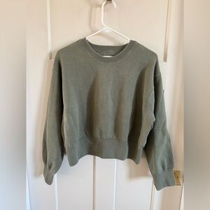 Aerie Sage Green Crew Neck Sweater
